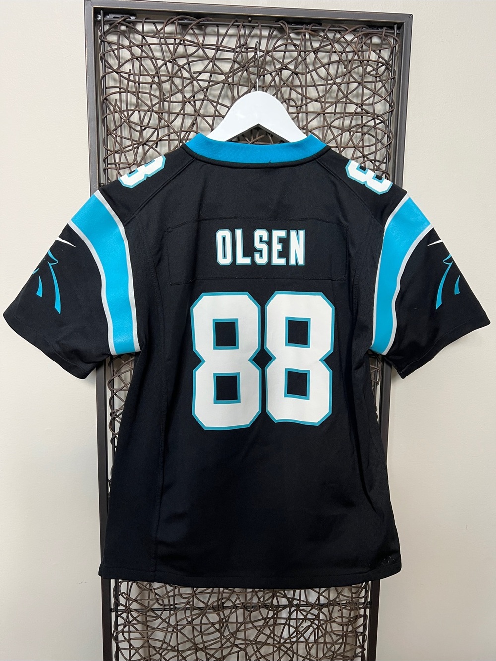 Nike Carolina Panthers #88 Greg Olsen NFL black football jersey Youth Unisex L